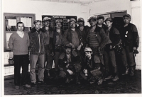 Workers from the Jan Šverma mine (grandfather is the first on the right side)
