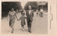 Rodina Zahradilových, 1950, lázně Poděbrady