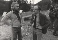 With Dr. Jaromír Zemina at the Sculptors´ Symposium, Poněšice, about 1978h