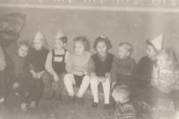 Petr Pavlík 3rd right in an English kindergarten, Prague 2 Vinohrady, 1949