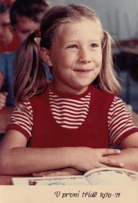 Martina Samková v první třídě - 1970/71