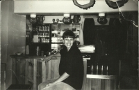 Mrs. Hana Ascherlová in the Hájenka pub