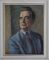 Obraz namalovaný Zdeňkem Blažkem v roce 1995, na kterém je pamětník Vladimír Klíma.