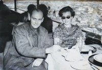 With the first wife (Jiřina) in Mexico City 