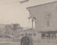 Po zemětřesení ve Skopji v Makedonii - r. 1960