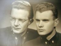 JUDr. Mečíř with friend in 1945