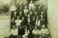 School in Mirohošť - M.Dědková in second row second from right