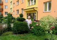 Na zahrádce před svým bydlištěm, rok 2018