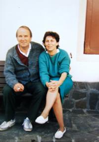 Jaroslava s manželem, Florencie, 90. léta