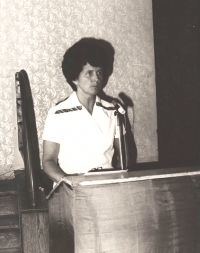 Lecture in the Psychiatric hospital in Dobřany, 1981.