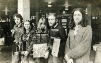 Setkání exilových chartistů a aktivistů, Oslo 1980: Pavel Šmída, Jitka Bidlasová, Hana a Michael Konůpkovi, Jaroslav Hutka