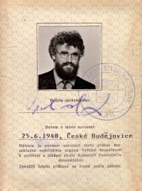 Průkaz poslance Federálního shromáždění Ladislava Vrchovského  / 1990
