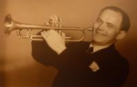 Jaroslav Vrbenský (senior) with a trompet