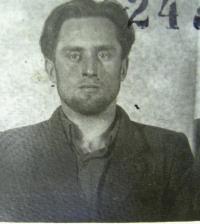 Pavel Hubačka as a prisoner.