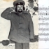 Recese Miroslava Kučery při návštěvě vojáků SSSR v adamovských strojírnách, kteří ochotně zapůjčili uniformu (1973)

