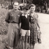 Otokar Simm se svými rodiči Maxem a Emilií na Mírové slavnosti u jablonecké přehrady v roce 1957