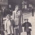 Miroslava Galásková s maminkou a bratrem v Praze na cestě do Staré Vsi nad Ondřejnicí (cca rok 1954)