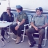 Oldřich Lacina (první zprava) na vojenské misi v africké Namibii v roce 1989, vedle něj sedí velitel mise, generálporučík P. Chand