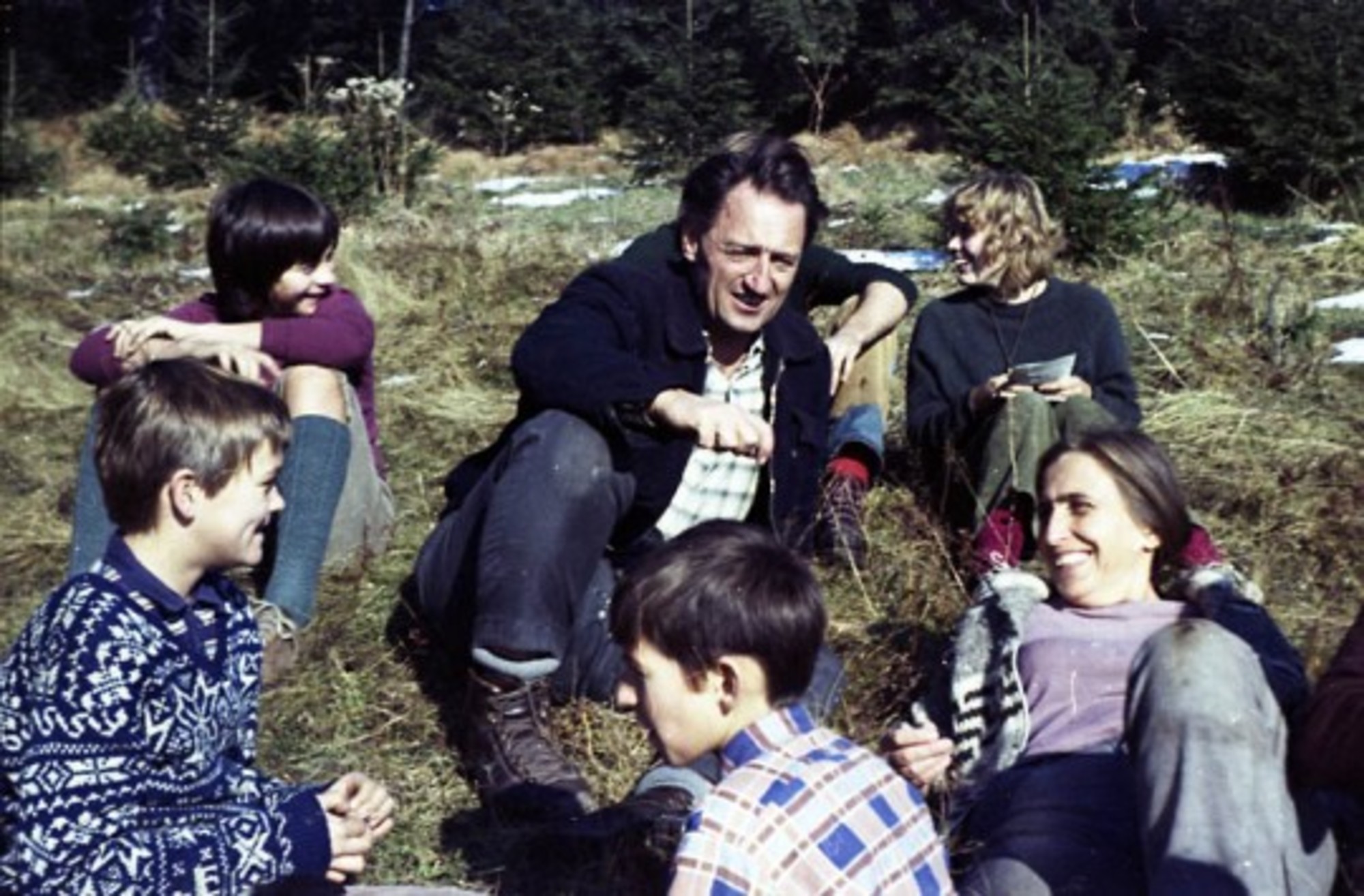 Před chatou Primaverou v roce 1972