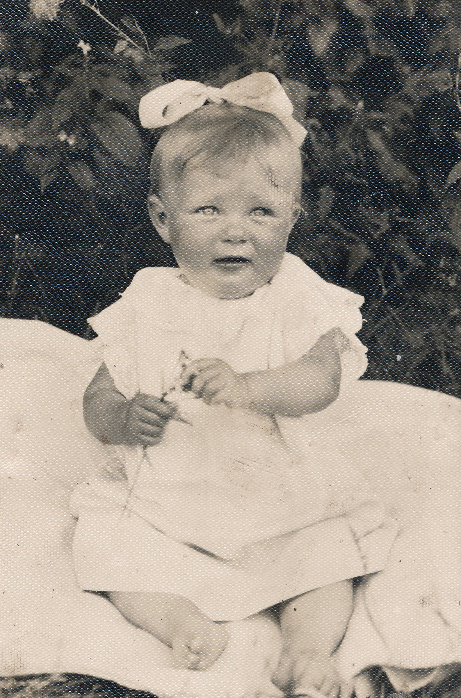 Dobromila baptised in the age of 9 months, 1933